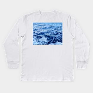 Foamy Ocean Waves Kids Long Sleeve T-Shirt